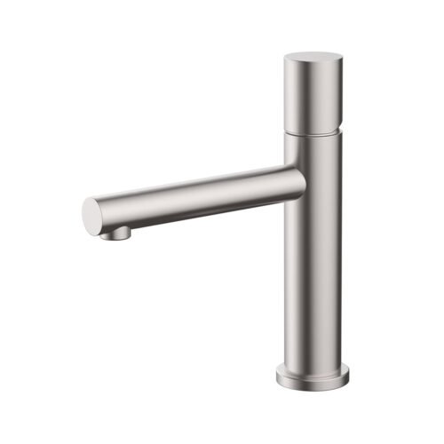 Stainless steel single hold round basin mixer tap with knob handle - DeRi-B7031-SS