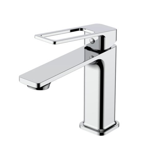 single lever mono basin mixer tap with hollow handle - chrome