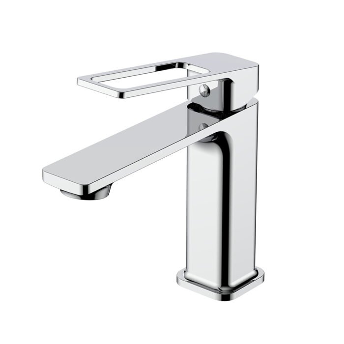 single lever mono basin mixer tap with hollow handle - chrome