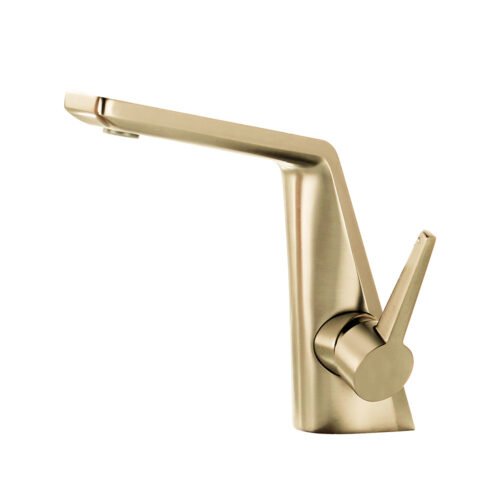 Hot and cold water vanity basin tap - Brushed gold